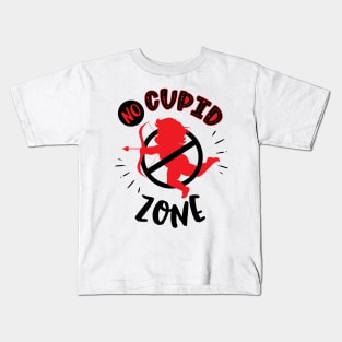 No Cupid Zone Kids T-Shirt